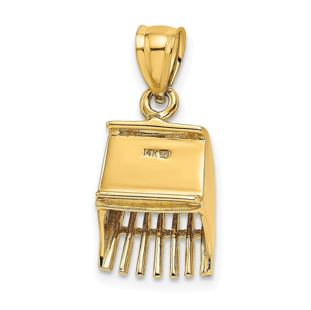 Lovely Rita's Pendants & Charms 14K Yellow Gold Polished Finish 3-Dimensional Cranberry Scoop Charm Pendant