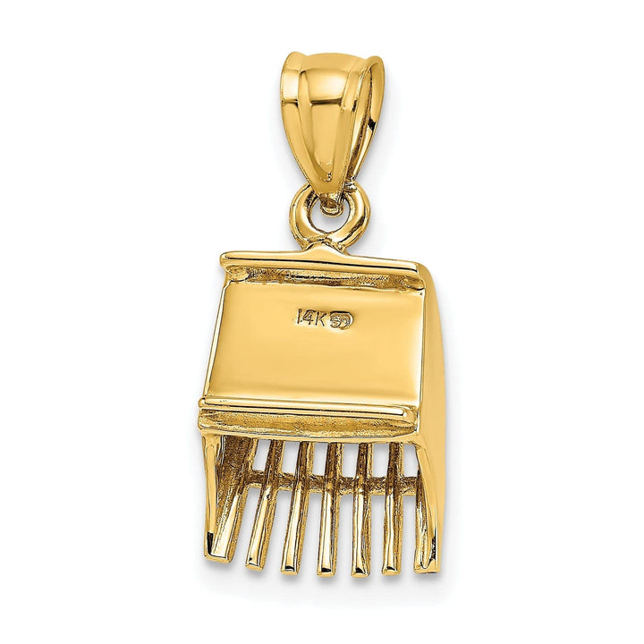 Lovely Rita's Pendants & Charms 14K Yellow Gold Polished Finish 3-Dimensional Cranberry Scoop Charm Pendant