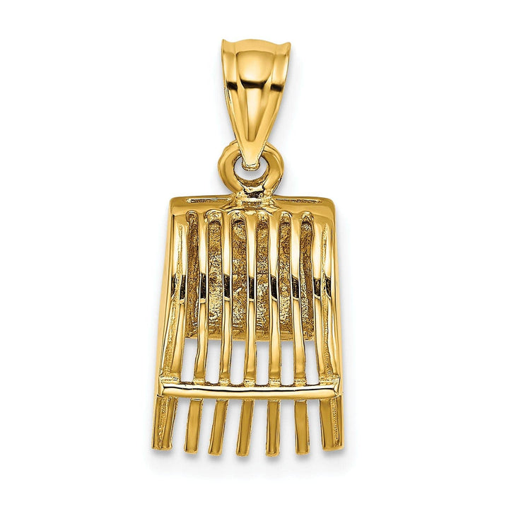 Lovely Rita's Pendants & Charms 14K Yellow Gold Polished Finish 3-Dimensional Cranberry Scoop Charm Pendant