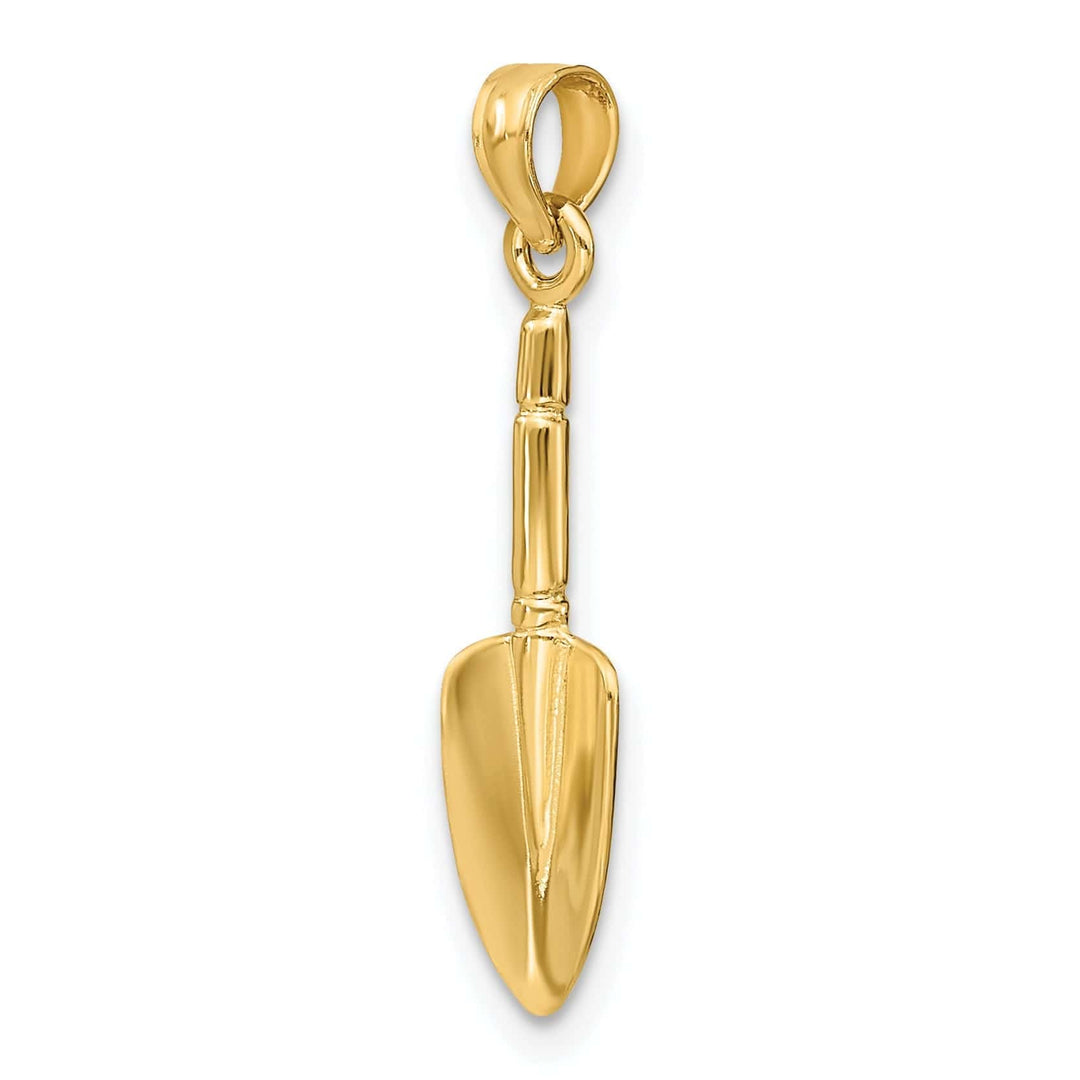 Lovely Rita's Pendants & Charms 14K Yellow Gold Polished Finish 3-Dimensional Garden Trowel Tool Charm Pendant