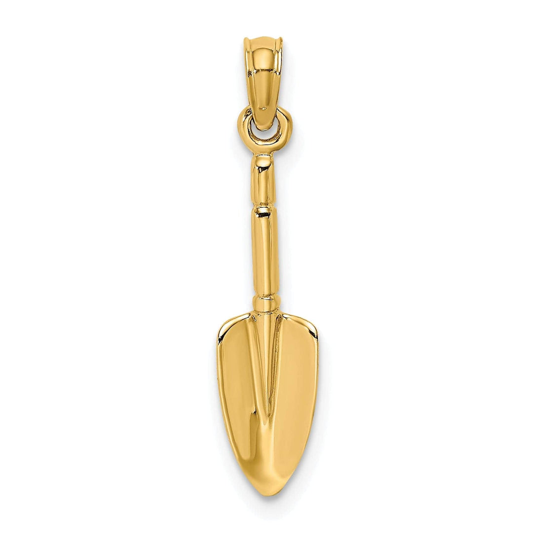 Lovely Rita's Pendants & Charms 14K Yellow Gold Polished Finish 3-Dimensional Garden Trowel Tool Charm Pendant