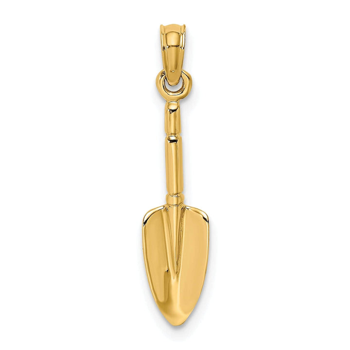 Lovely Rita's Pendants & Charms 14K Yellow Gold Polished Finish 3-Dimensional Garden Trowel Tool Charm Pendant