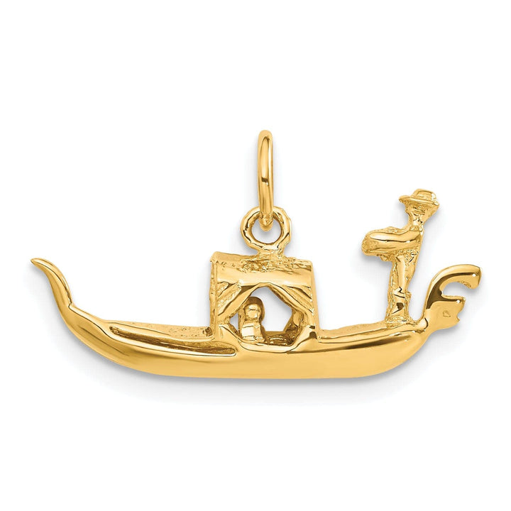 Lovely Rita's Pendants & Charms 14K Yellow Gold Polished Finish 3-Dimensional Gondola Charm Pendant