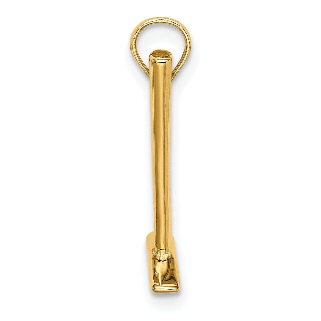 Lovely Rita's Pendants & Charms 14K Yellow Gold Polished Finish 3-Dimensional Hammer Charm Pendant