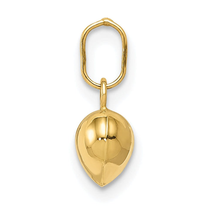 Lovely Rita's Pendants & Charms 14K Yellow Gold Polished Finish 3 Dimensional Hollow Puffed Heart Pendant Charm