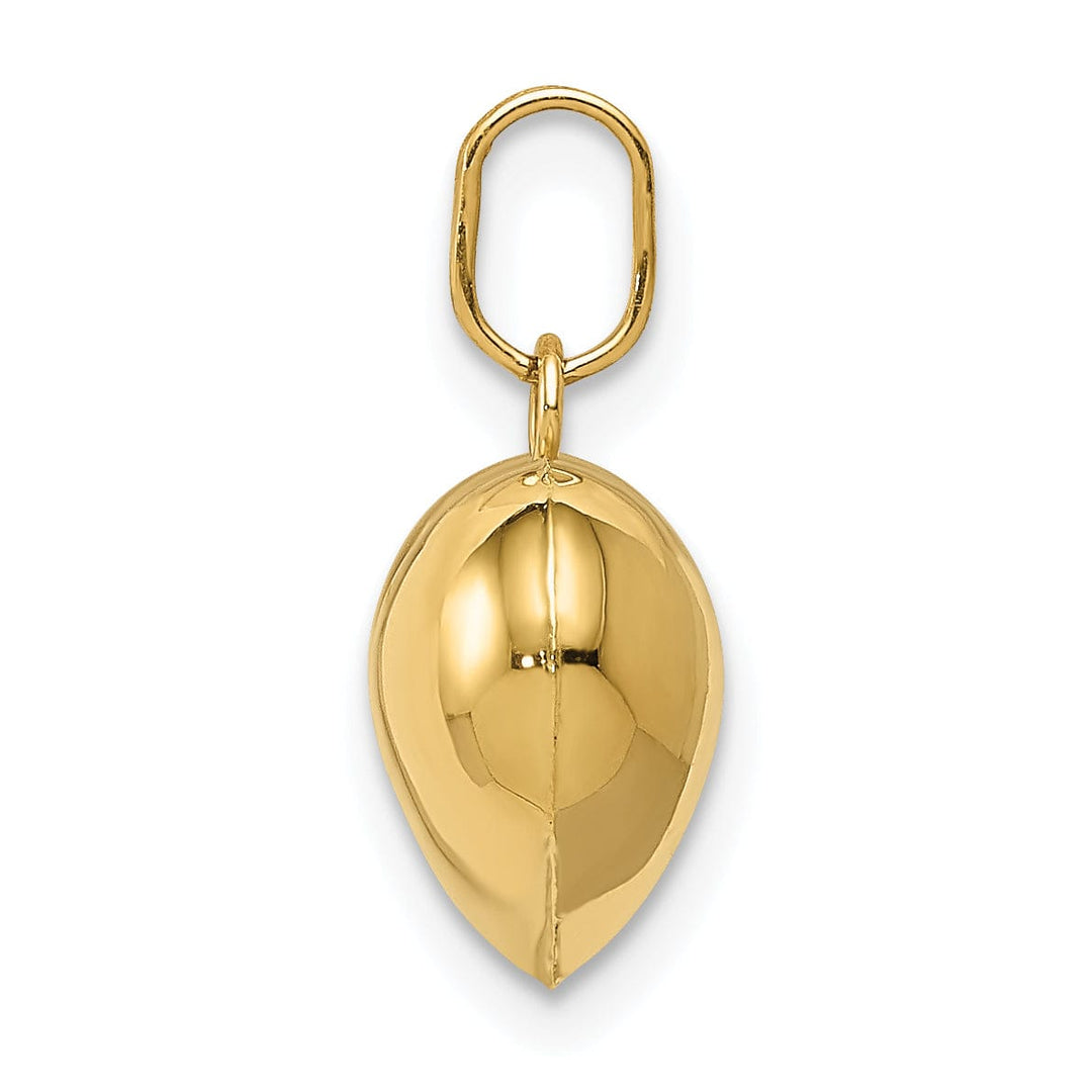 Lovely Rita's Pendants & Charms 14K Yellow Gold Polished Finish 3-Dimensional Hollow Puffed Heart Pendant Charm
