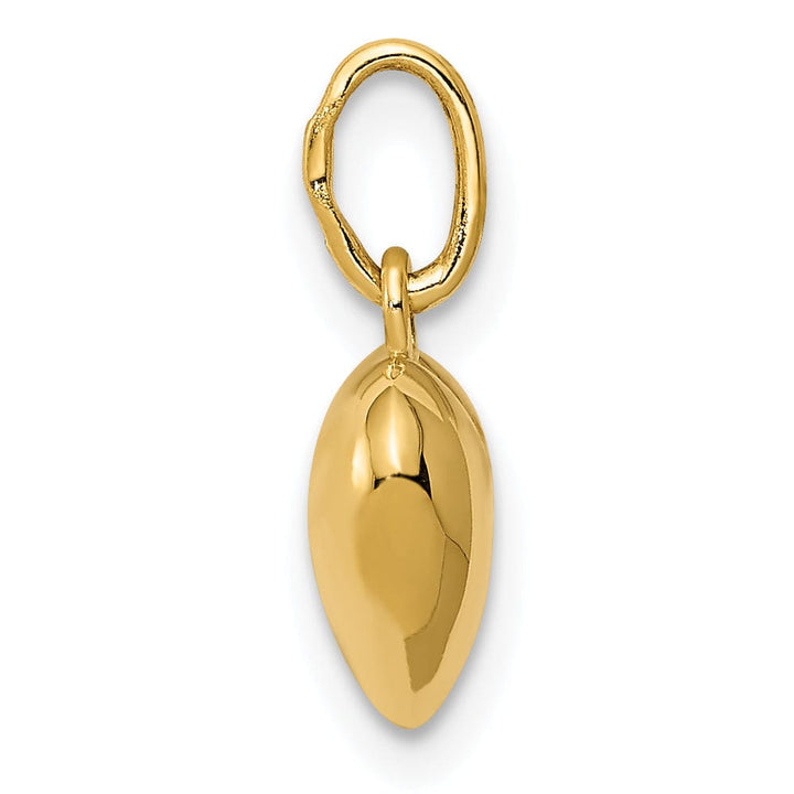 Lovely Rita's Pendants & Charms 14K Yellow Gold Polished Finish 3-Dimensional Hollow Puffed Heart Shape Design Pendant Charm