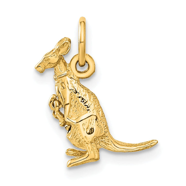 Lovely Rita's Pendants & Charms 14k Yellow Gold Polished Finish 3-Dimensional Joey Kangaroo Charm Pendant