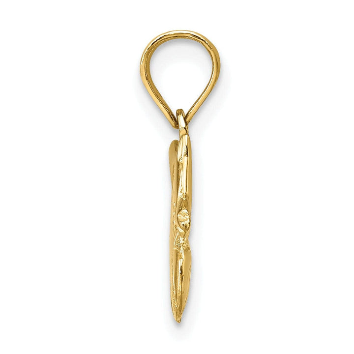 Lovely Rita's Pendants & Charms 14k Yellow Gold Polished Finish 3-Dimensional Kitten Cat Playing with Ball Design Charm Pendant