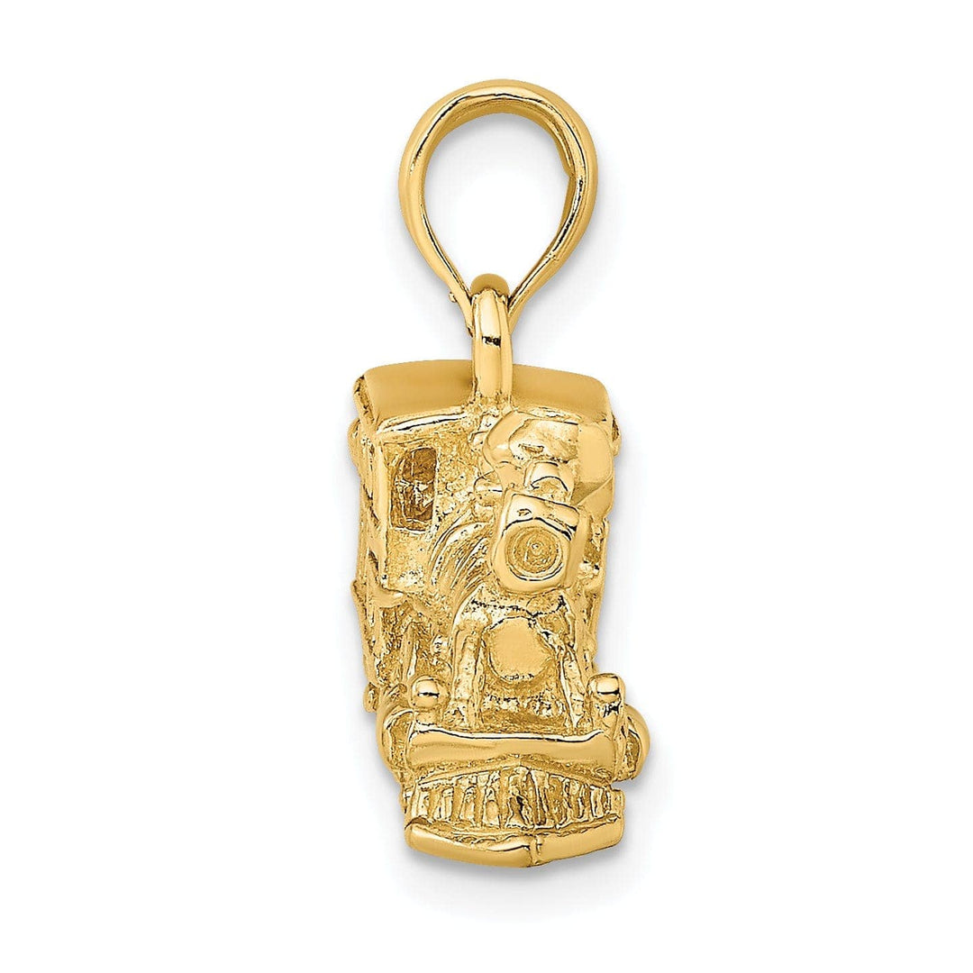 Lovely Rita's Pendants & Charms 14K Yellow Gold Polished Finish 3-Dimensional locomotive Train Charm Pendant