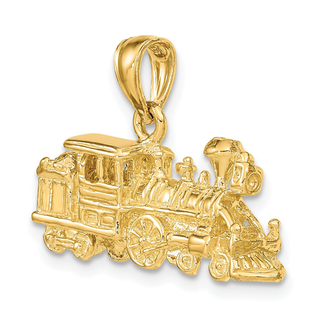 Lovely Rita's Pendants & Charms 14K Yellow Gold Polished Finish 3-Dimensional locomotive Train Charm Pendant