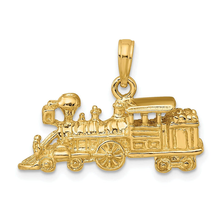 Lovely Rita's Pendants & Charms 14K Yellow Gold Polished Finish 3-Dimensional locomotive Train Charm Pendant