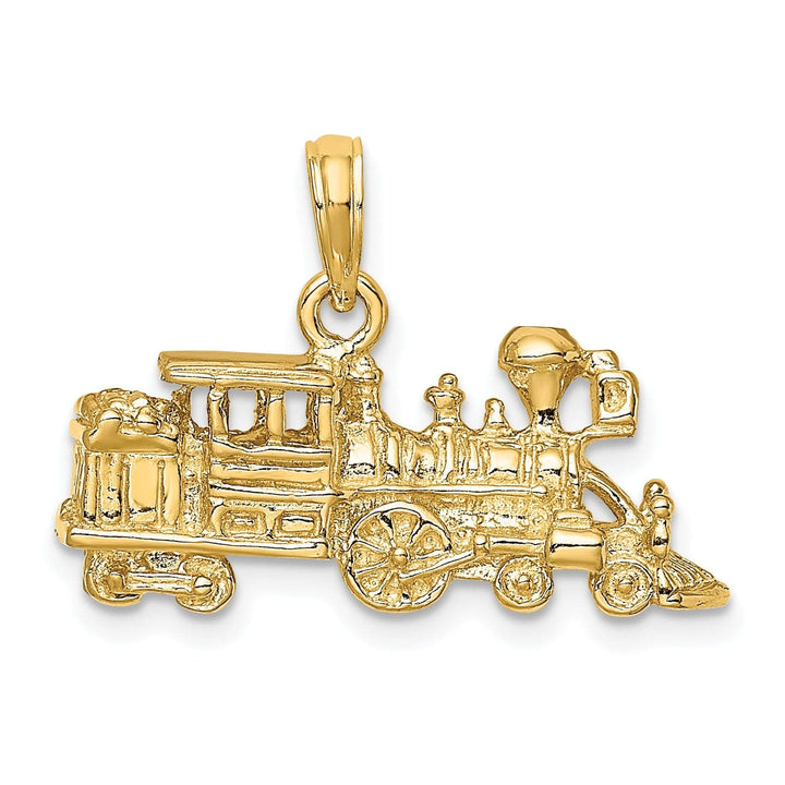 Lovely Rita's Pendants & Charms 14K Yellow Gold Polished Finish 3-Dimensional locomotive Train Charm Pendant