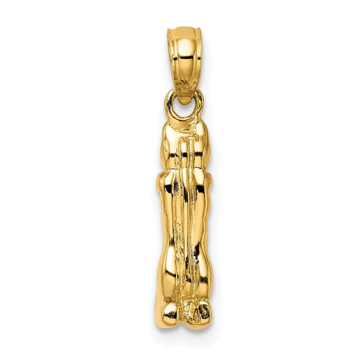 Lovely Rita's Pendants & Charms 14K Yellow Gold Polished Finish 3-Dimensional MARCO ISLAND Cat Charm Pendant