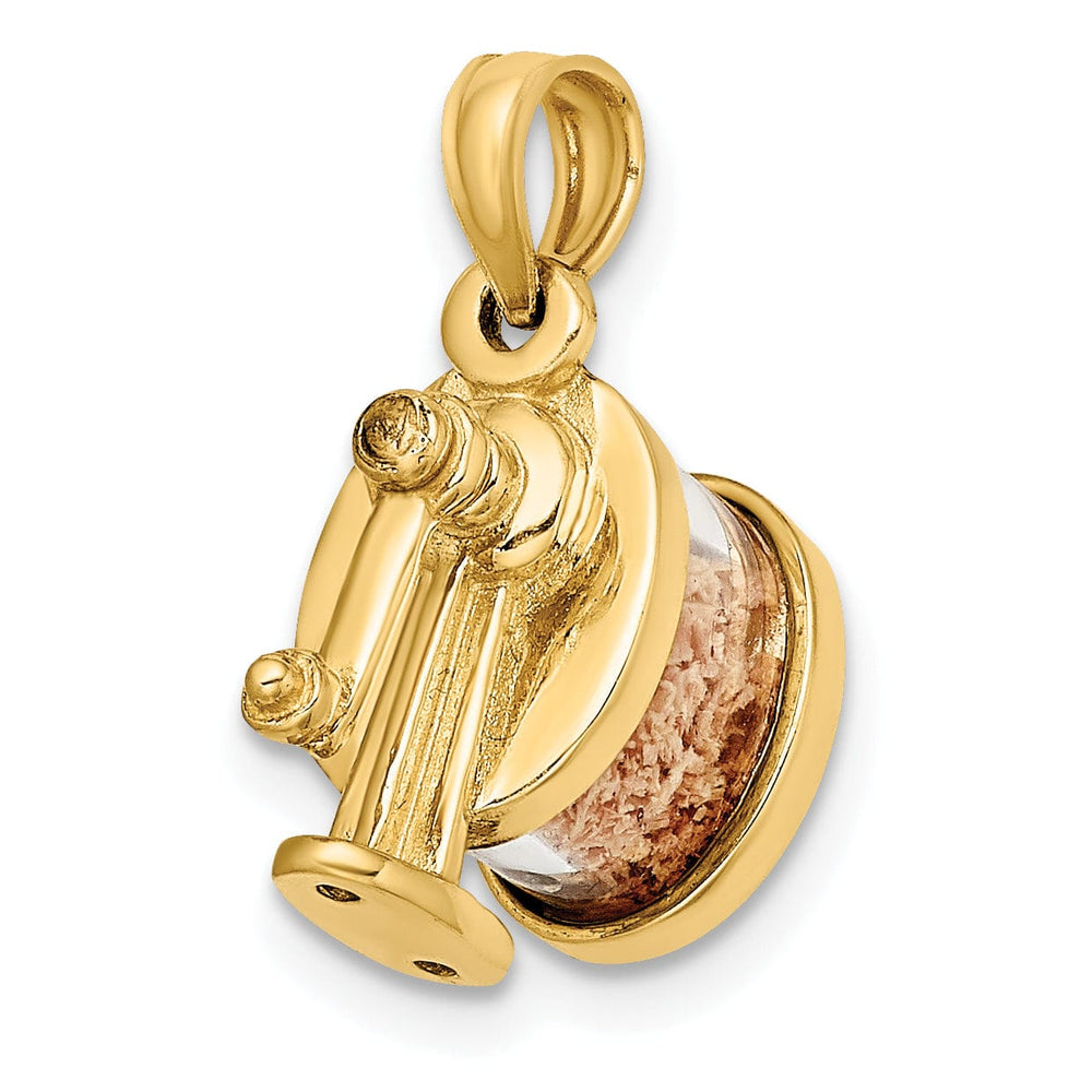 Lovely Rita's Pendants & Charms 14K Yellow Gold Polished Finish 3-Dimensional Moveable Pencil Sharpener Charm Pendant