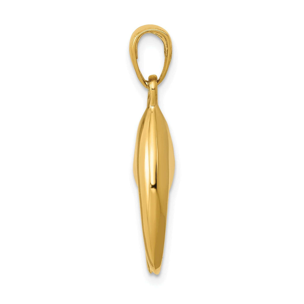 Lovely Rita's Pendants & Charms 14K Yellow Gold Polished Finish 3-Dimensional Moveable Stone Crab Claw Charm Pendant