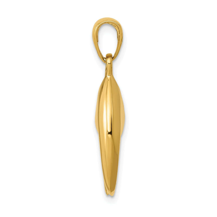 Lovely Rita's Pendants & Charms 14K Yellow Gold Polished Finish 3-Dimensional Moveable Stone Crab Claw Charm Pendant