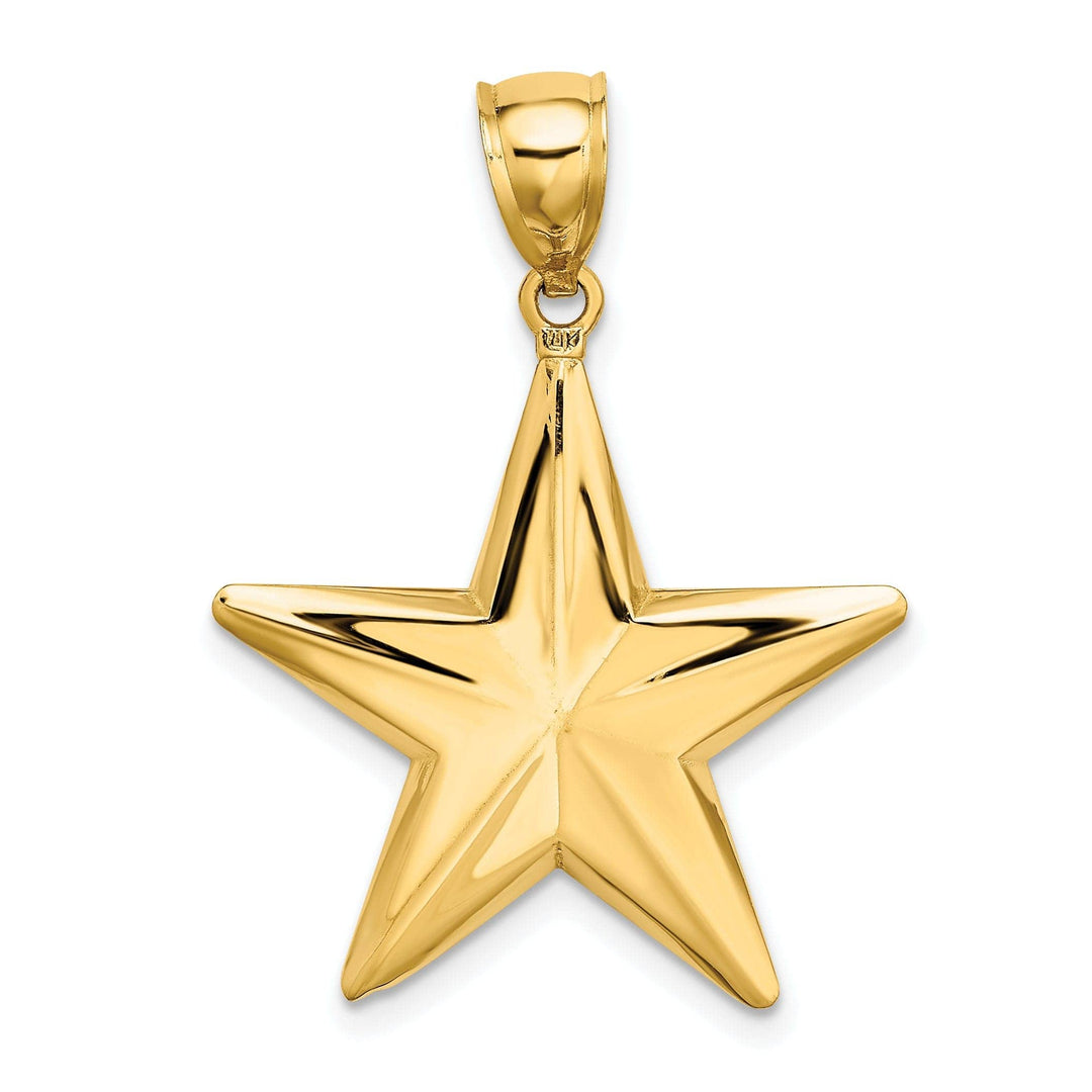 Lovely Rita's Pendants & Charms 14K Yellow Gold Polished Finish 3-Dimensional Nautical Star Charm Pendant