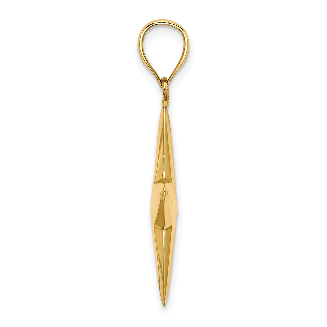 Lovely Rita's Pendants & Charms 14K Yellow Gold Polished Finish 3-Dimensional Nautical Star Charm Pendant