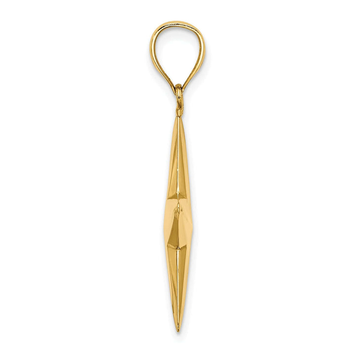 Lovely Rita's Pendants & Charms 14K Yellow Gold Polished Finish 3-Dimensional Nautical Star Charm Pendant