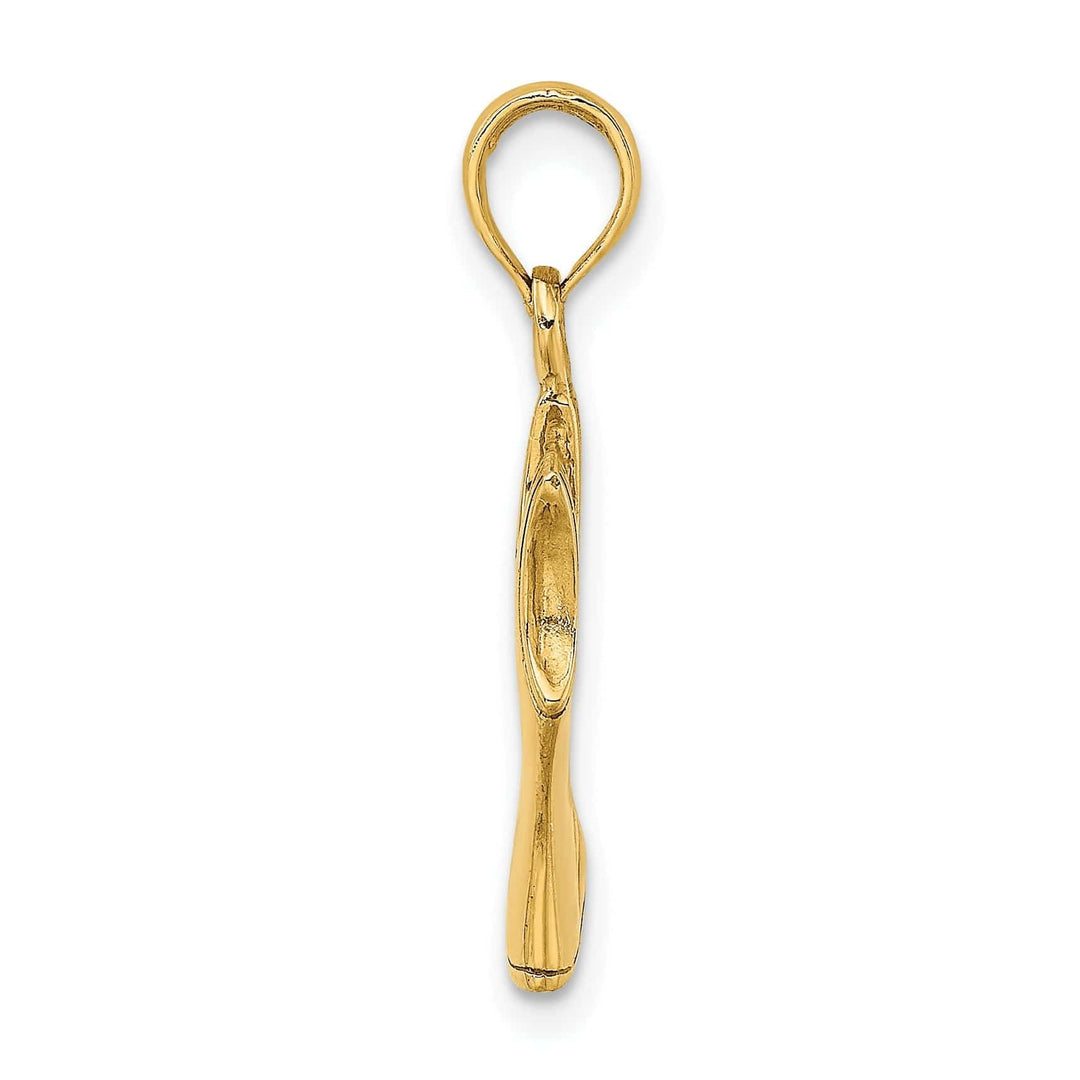 Lovely Rita's Pendants & Charms 14K Yellow Gold Polished Finish 3-Dimensional Tank Top Shirt with Heart Desgin Charm Pendant