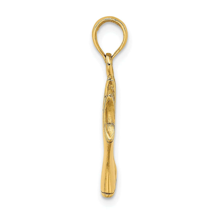 Lovely Rita's Pendants & Charms 14K Yellow Gold Polished Finish 3-Dimensional Tank Top Shirt with Heart Desgin Charm Pendant