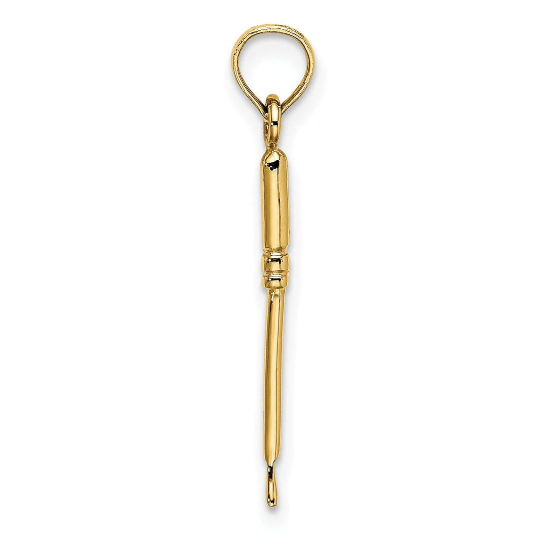 Lovely Rita's Pendants & Charms 14K Yellow Gold Polished Finish 3-Dimensional Weeding Garden Tool Charm Pendant