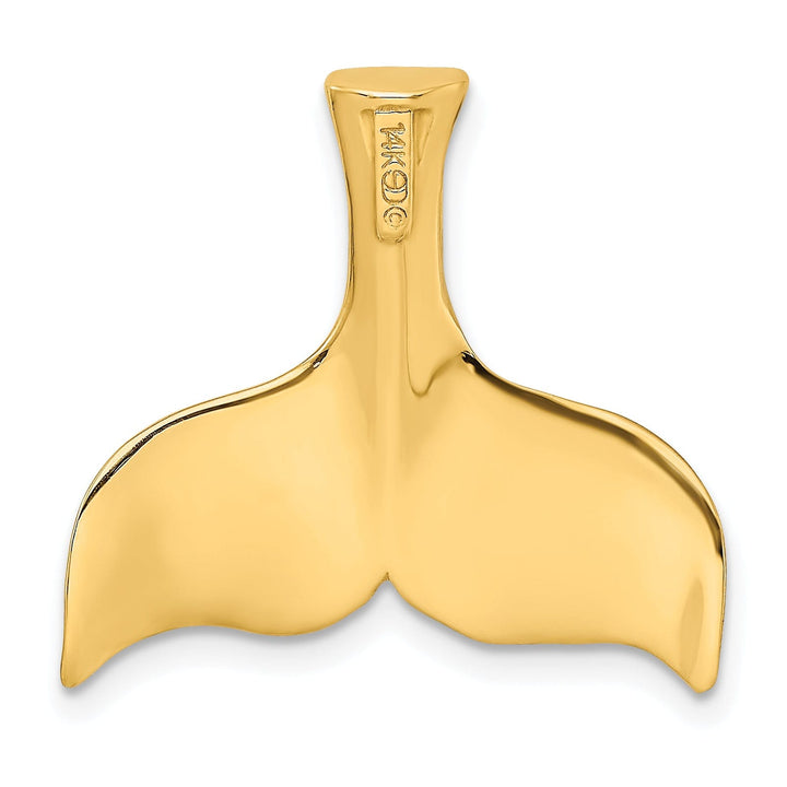 Lovely Rita's Pendants & Charms 14K Yellow Gold Polished Finish 3-Dimensional Whale Tail Charm Pendant