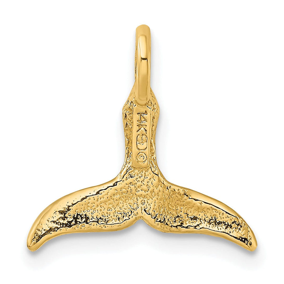 Lovely Rita's Pendants & Charms 14K Yellow Gold Polished Finish 3D Whale Tail Chain Slide Will not fit Omega Chain