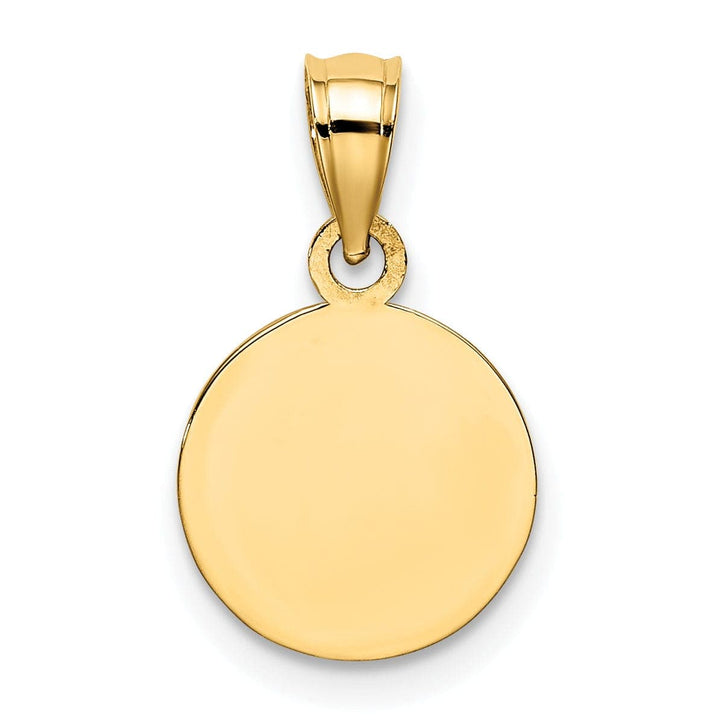 Lovely Rita's Pendants & Charms 14K Yellow Gold Polished Finish Angel Cherub Round Shape Pendant