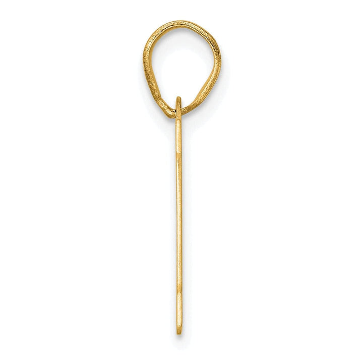 Lovely Rita's Pendants & Charms 14k Yellow Gold Polished Finish Block Script Design Number 10 Charm Pendant