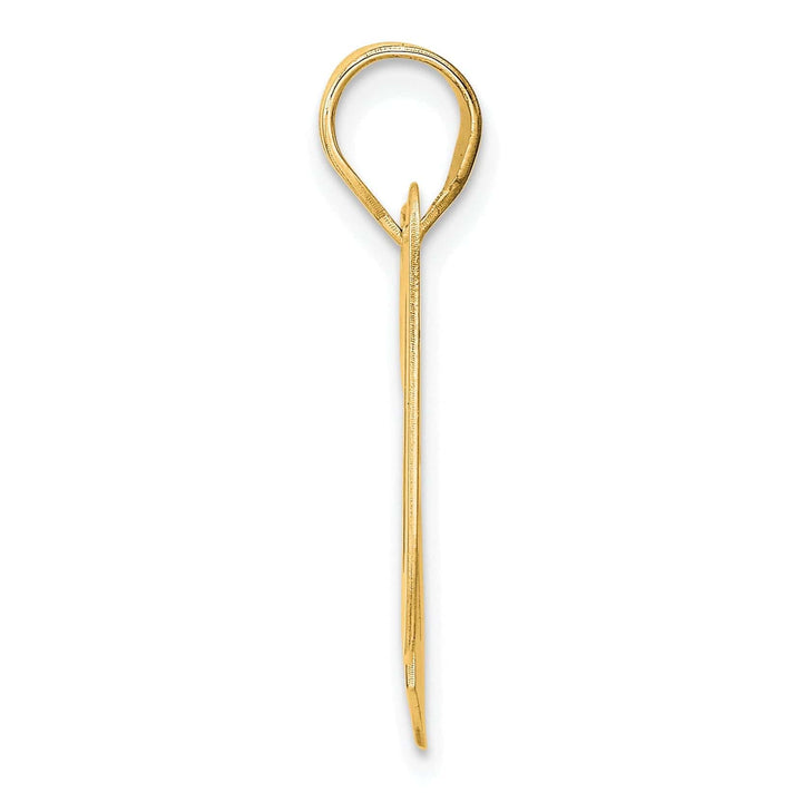 Lovely Rita's Pendants & Charms 14k Yellow Gold Polished Finish Block Script Design Number 20 Charm Pendant