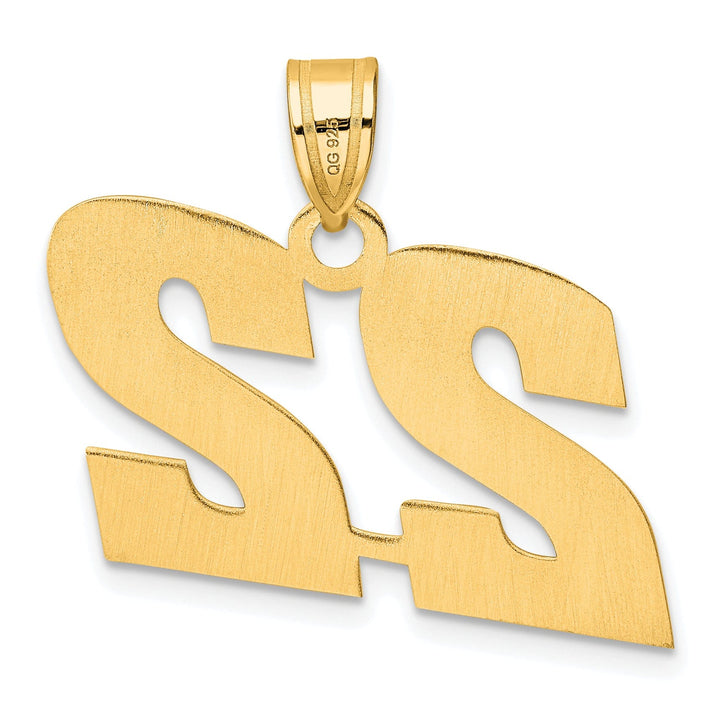 Lovely Rita's Pendants & Charms 14k Yellow Gold Polished Finish Block Script Design Number 22 Charm Pendant