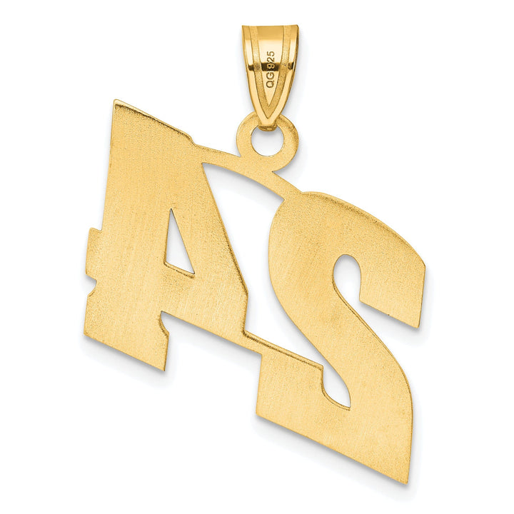 Lovely Rita's Pendants & Charms 14k Yellow Gold Polished Finish Block Script Design Number 24 Charm Pendant