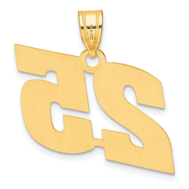 Lovely Rita's Pendants & Charms 14k Yellow Gold Polished Finish Block Script Design Number 25 Charm Pendant