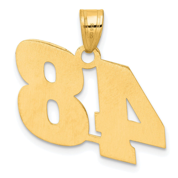 Lovely Rita's Pendants & Charms 14k Yellow Gold Polished Finish Block Script Design Number 48 Charm Pendant