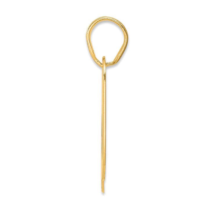 Lovely Rita's Pendants & Charms 14k Yellow Gold Polished Finish Block Script Design Number 50 Charm Pendant