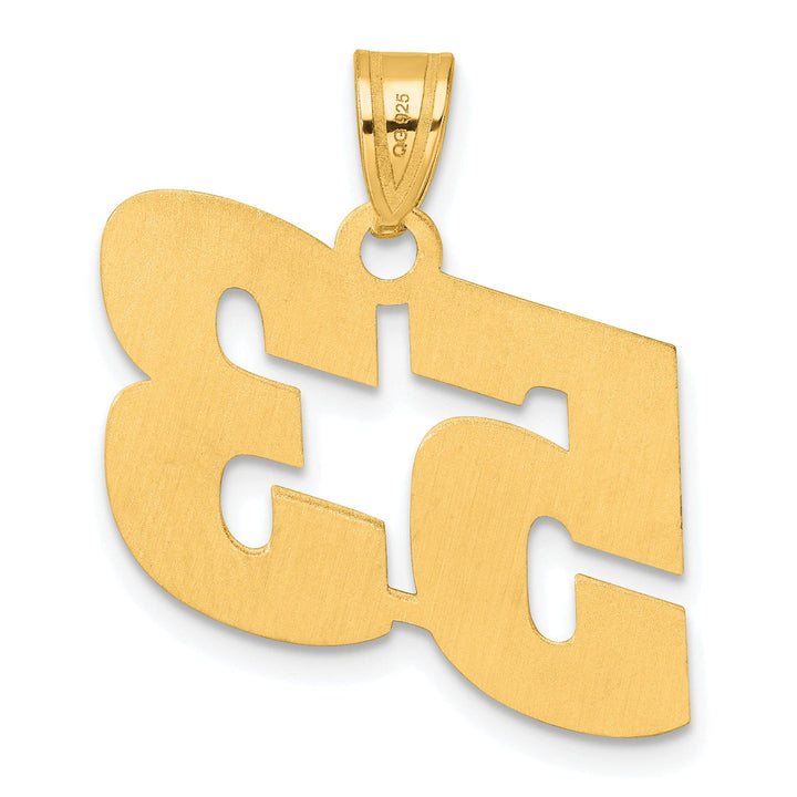 Lovely Rita's Pendants & Charms 14k Yellow Gold Polished Finish Block Script Design Number 53 Charm Pendant