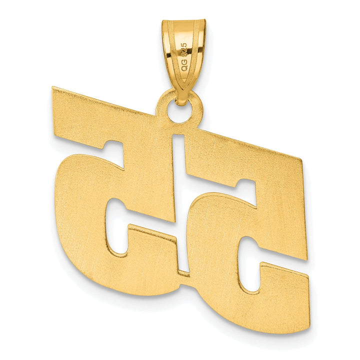 Lovely Rita's Pendants & Charms 14k Yellow Gold Polished Finish Block Script Design Number 55 Charm Pendant