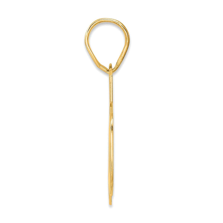 Lovely Rita's Pendants & Charms 14k Yellow Gold Polished Finish Block Script Design Number 66 Charm Pendant