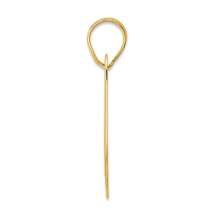 Lovely Rita's Pendants & Charms 14k Yellow Gold Polished Finish Block Script Design Number 69 Charm Pendant