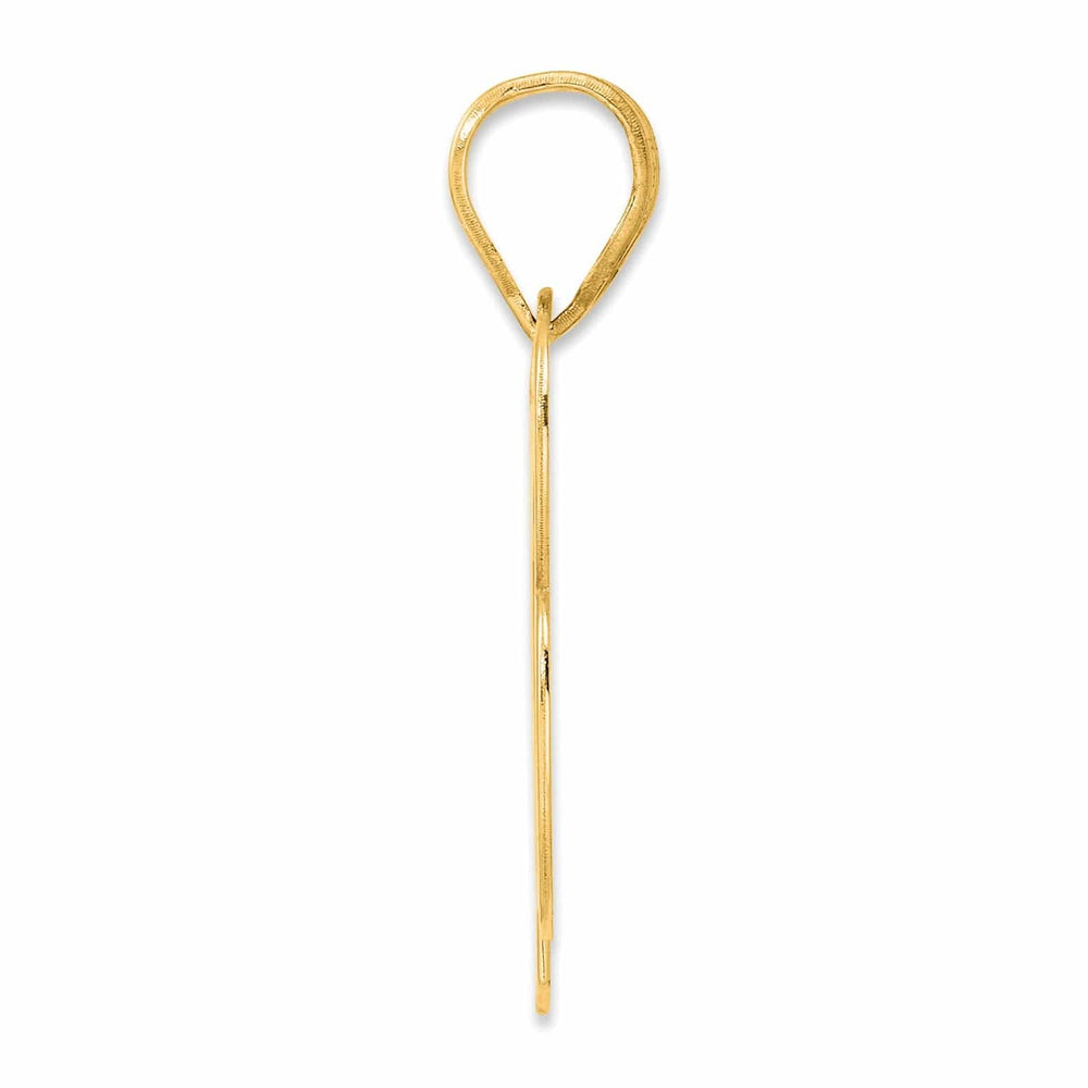 Lovely Rita's Pendants & Charms 14k Yellow Gold Polished Finish Block Script Design Number 73 Charm Pendant