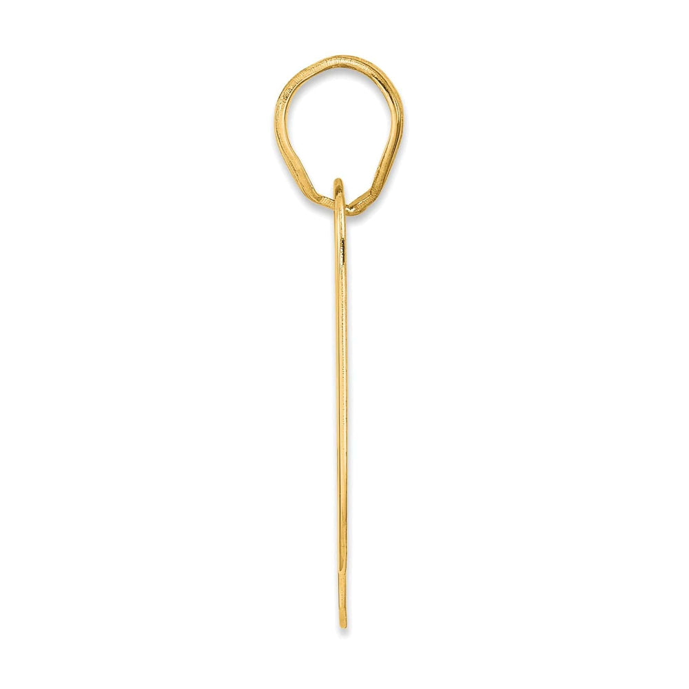 Lovely Rita's Pendants & Charms 14k Yellow Gold Polished Finish Block Script Design Number 79 Charm Pendant