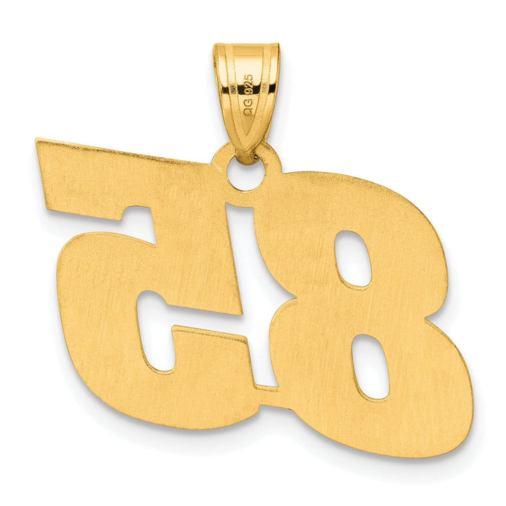 Lovely Rita's Pendants & Charms 14k Yellow Gold Polished Finish Block Script Design Number 85 Charm Pendant