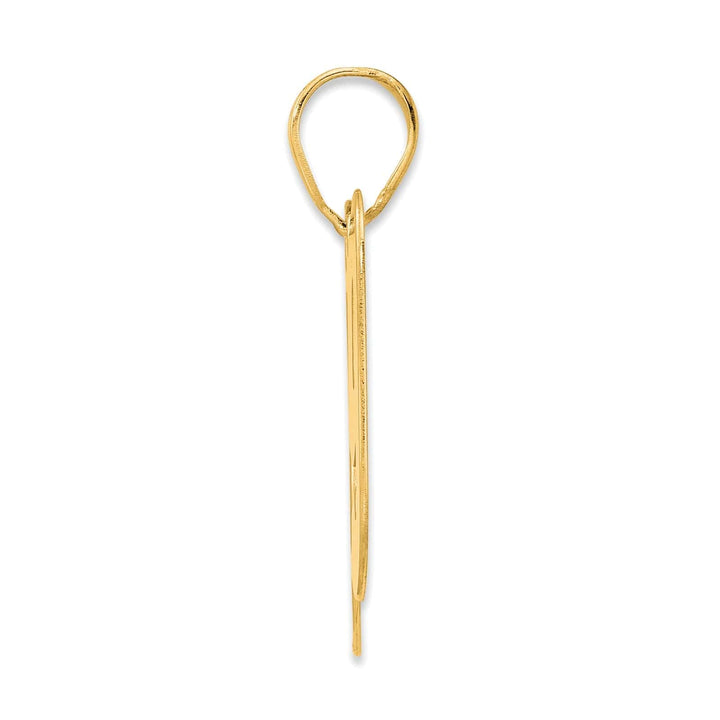 Lovely Rita's Pendants & Charms 14k Yellow Gold Polished Finish Block Script Design Number 89 Charm Pendant