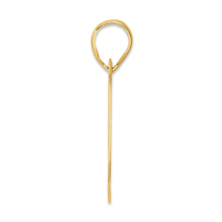 Lovely Rita's Pendants & Charms 14k Yellow Gold Polished Finish Block Script Design Number 99 Charm Pendant