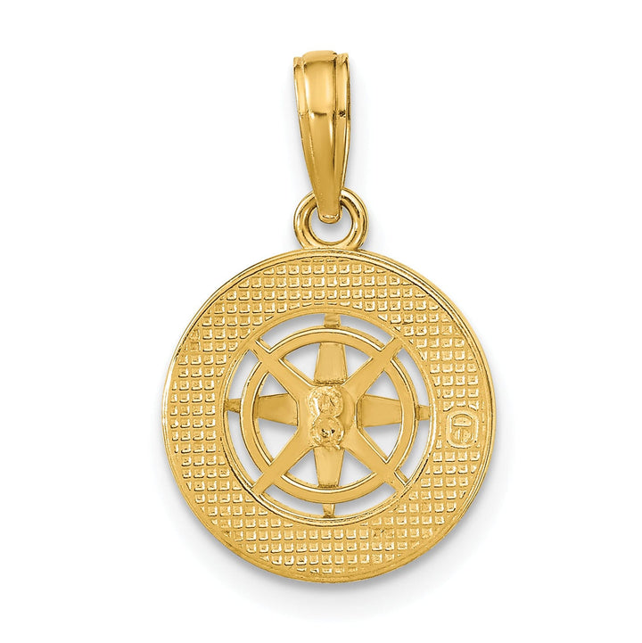 Lovely Rita's Pendants & Charms 14K Yellow Gold Polished Finish Boating Nautical Compass Charm Pendant are Great Gift For Men