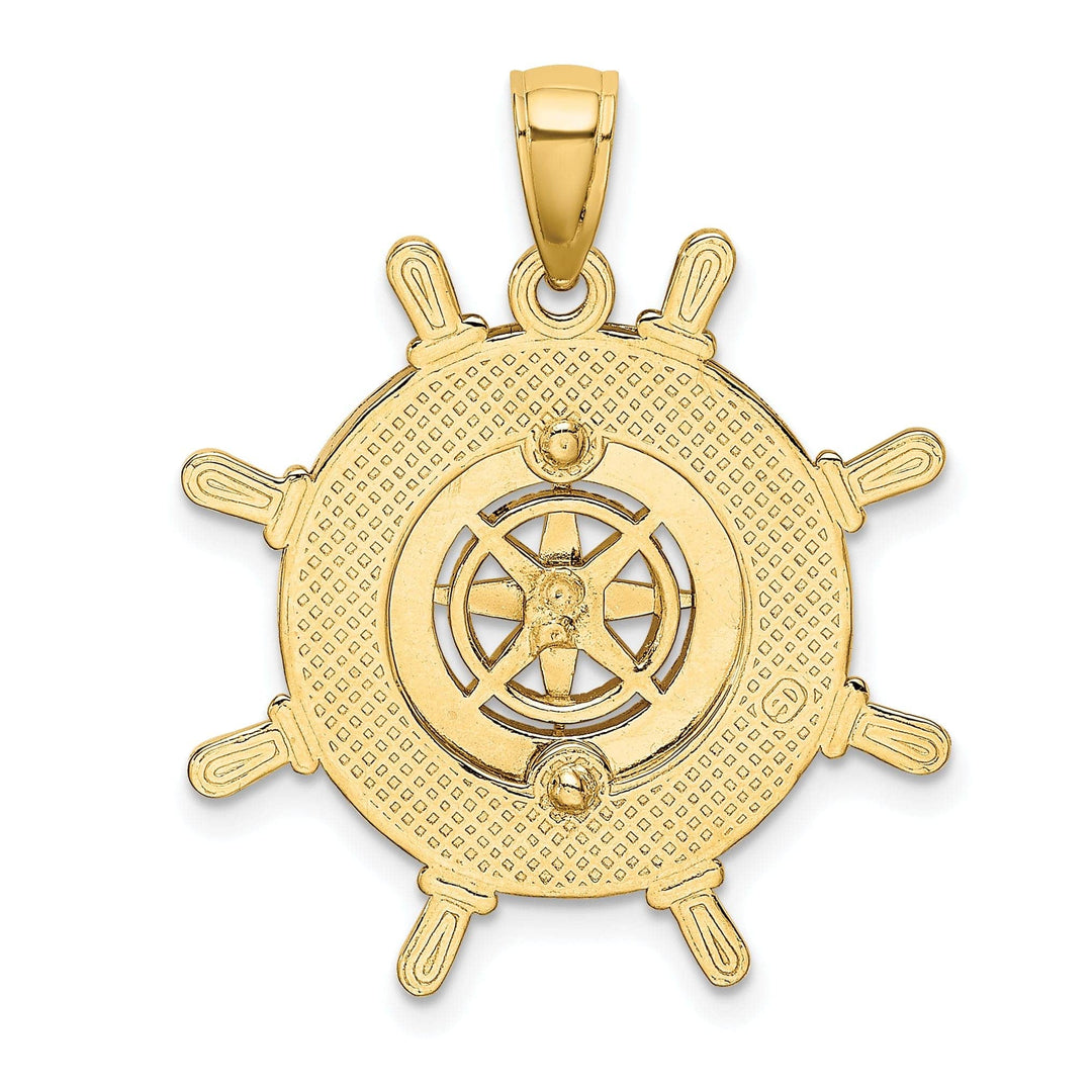 Lovely Rita's Pendants & Charms 14K Yellow Gold Polished Finish Boating Nautical Compass Charm Pendant are Great Gift For Men