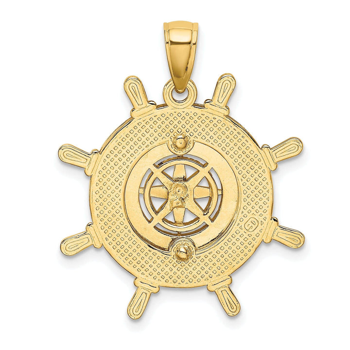 Lovely Rita's Pendants & Charms 14K Yellow Gold Polished Finish Boating Nautical Compass Charm Pendant are Great Gift For Men