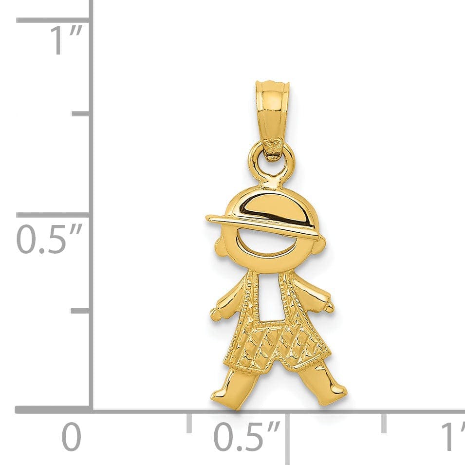 Lovely Rita's Pendants & Charms 14k Yellow Gold Polished Finish Boy Pendant